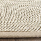 Safavieh Area Rug 6x8 - Natural Fiber Collection - Marble & Linen Color, Sisal, Woven Design with Border (NF143B)