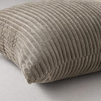 Topfinel 4 Packs Natural Decorative Throw Pillows Covers 24x24 Inch for Living Room Couch Bed Sofa, Rustic Farmhouse Boho Home Decor, Soft Plush Striped Corduroy Square Cushion Case 60x60 cm