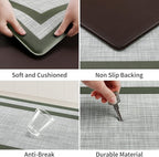 Mattitude Kitchen Mats Set of 2 Cushioned Anti-Fatigue Non-Skid Rug Sets Ergonomic Comfort Standing Mat for Kitchen, Floor, Office, Sink, Laundry,Green