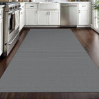 EARTHALL Woven Area Rug 4x6 Ft Washable Rugs for Entryway Non Slip Braided Throw Rugs Bedroom Carpet Cotton Entry Rug Cotton Floor Carpets for Bedroom Dining Room Living Room, Dark Gray