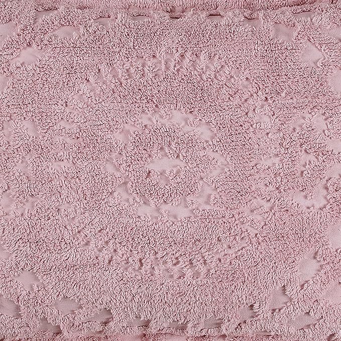 Better Trends Rio Collection is Super Soft and Light Weight in Floral Design 100% Cotton Tufted Unique Luxurious Machine Washable Tumble Dry, Standard Sham, Pink