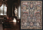 RUGSURE Washable Area Rugs - Perfect for Living Room, Bedroom, Kids Room, Nursery - Stain & Water Resistant Non-Slip, Pet & Child Friendly, Vintage Tribal Area Rugs (Rust, 6' x 9')