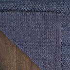 Nourison Home Natural Jute Navy 2' x 3' Area Rug - Easy Clean, Non Shedding, Bed Room, Living Room, Dining Room, Kitchen (2' x 3')