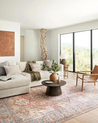 Loloi Loren Collection LQ-15 Terracotta/Sky 8'-4" x 11'-6" Area Rug