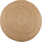 · REDEARTH · Round Area Rug - 10 Feet Braided Natural Jute Rug- Artisan Made Reversible Boho Jute Rugs for Bedroom - Kitchen - Living Room - Farmhouse - Aesthetic Home Decor - Handmade Vintage Decor