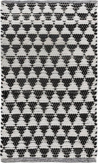 Unique Loom Chindi Jute Collection Area Rug (2' x 3' 1" Rectangle, White Black)