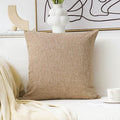 Home Brilliant Linen Throw Pillow Cover 20x20 Decorative Pillow Cover Beige for Couch Sofa Cushion Cover, 20x20 inch (50cm), Natural Linen