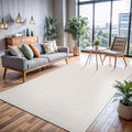 CAMILSON Easy Jute Rug 6x9, Indoor Outdoor Off-White Color Fiber Area Rugs for Living Room Patio and Bedroom Rug Herringbone Seagrass Woven Design Easy-Cleaning, Washable Outside Carpet Alfombras 6x9