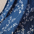 Exclusivo Mezcla 50"x 60" Quilted Throw Blanket- Microfiber Quilt Throw with Floral Pattern, Reversible Navy Versatile Lap Quilt for All Seasons, Lightweight Throws for Bed/Couch/Sofa