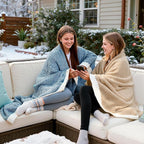 Joiedomi Throw Blanket for Couch Bed, Light Camel Knitted Blankets Gifts for Women Mom Girls, Cozy Cute Soft Throw Home Room Decor Aesthetic for Women Mothers Birthday Gifts 50x60 Inches
