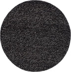 SAFAVIEH Natura Collection Area Rug - 6' Round, Black & Grey, Handmade Wool Blend, Textured Design, Ideal for Living Room, Bedroom, Dining Space (NAT425Z)