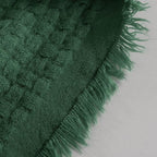 CREVENT Farmhouse Boho Knitted Throw Blanket for Couch Sofa Chair Bed Home Decoration, Soft Warm Cozy Light Weight for Spring Summer Fall (50''X60'' Christmas Green)