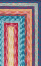 SAFAVIEH Washable Rug Outdoor Braided Collection - 3' x 5', Red & Orange, Handmade & Reversible, Non-Shedding & Easy to Clean, Ideal for Patio, Backyard, Mudroom (BRD308Q)