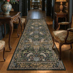 Floral Kitchen Runners - 2x6 Runner Rug for Hallway Bathroom Laundry Room Bedroom Beside Bed Entryway, Boho Birds Leaves Patterned Non Slip Low Pile Washable Rugs