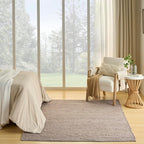 Nourison Home Natural Jute Grey 8' x 10' Area Rug - Easy Clean, Non Shedding, Bed Room, Living Room, Dining Room, Kitchen (8' x 10')