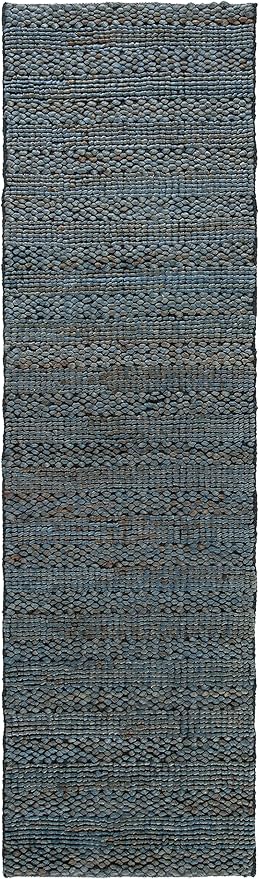 SAFAVIEH Natural Fiber Collection Runner Rug - 2'3" x 8', Grey, Handmade Jute, Braided Woven Design, Ideal for Living Room, Bedroom (NF212G)