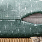 MIULEE Pack of 2 Decorative Burlap Linen Spring Throw Pillow Covers Modern Farmhouse Vintage Pillowcase Rustic Woven Textured Cushion Cover for Sofa Couch Bed 24x24 Inch Azure
