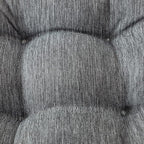 QILLOWAY Outdoor Seat/Back Chair Cushion Tufted Pillow, Spring/Summer Seasonal Replacement Cushions. (Charcoal Grey/Black)