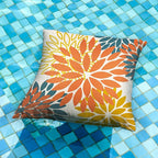 DFXSZ Orange Yellow Flower Pillow Covers 20x20 Inch Set of 2 Fall Throw Pillows Outdoor Waterproof Decor for Living Room Sofa Patio Funiture Garden Floral Polyester Pillow Covers 012E20