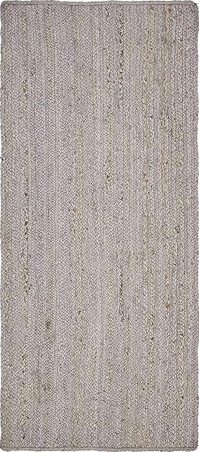 Unique Loom Braided Jute Collection Area Rug - Dhaka (2' 7" x 6' 1" Runner, Gray)