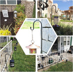 Ottsuls Shepherd-Hooks Adjustable for Bird-Feeder Lantern Plant-Hook Garden-Stake - Plant Stand Hanger for Outdoor Flower Basket, Bird Feeder Hanger Weddings Decor