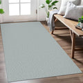 EARTHALL Washable Area Rug 3x5 Ft Non Slip Rugs for Entryway, Non Slip Braided Throw Rugs Door Mat Indoor Outdoor Entrance, Cotton Woven Carpet for Kitchen Foyer Front Door, Turquoise/Gray