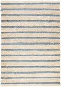Dash & Albert Moana Stripe Handwoven Jute Rug, 7.5 X 9.5 Feet, Blue/Multicolored Stripe Pattern