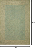 Loloi Chris Loves Julia Francis Collection FRA-02 Green/Natural 7'-9" x 9'-9" Area Rug