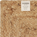 COTTON CRAFT Jute Rug - Braided 100% Jute Door Mat - Woven Neutral Reversible Small Rug - Entryway Kitchen Living Room Bedroom Bathroom Farmhouse Rustic Boho Door Mat Throw Carpet - 22x34 - Natural