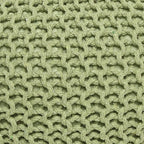 REDEARTH · Round Pouf Foot Stool Ottoman - Cotton Knitted Cord Boho Pouffe - Cable Poof Filled Footrest Stuffed for Living Room - Nursery - Bedroom - Patio - Lounge (19.5"x19.5"x14") - Kiwi