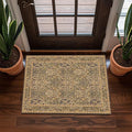 2x3 Area Rug Washable Entry Rug, Vintage Floral Thin Rug for Kitchen, Non-Slip Bathroom Small Rugs, Front Door Throw Rugs Indoor, Boho Entryway Decor (2x3 Goldenrod)