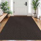 EARTHALL Washable Area Rug 4x6 Ft Non Slip Rugs for Entryway Braided Rubber Backed Bedroom Carpet Cotton Entry Rug Woven Floor Carpets for Bedroom Dining Room Living Room, Taupe/Coffee