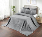 VHC Brands 100% Cotton Waffle Weave Dark Gray Oversized King Size Blanket 120x120, Decorative Cotton Throw Blanket, Boho Farmhouse Bedroom Decor for Bed, Couch, or Sofa