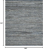 SAFAVIEH Cape Cod Collection Area Rug - 9' x 12', Blue & Natural, Handmade Flat Weave Braided Jute & Cotton, Ideal for High Traffic Areas in Living Room, Bedroom (CAP363A)