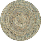Unique Loom Braided Chindi Collection Casual Modern Natural Round Rug (6' 3 x 6' 3)