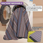 G GOOD GAIN Picnic Blankets Outdoor - Waterproof Outdoor Rug with Shoulder Carry Strap | Machine Washable Picnic Mat with Sandproof Backing for RV, Balcony, Camping, Hiking, Concerts (Blue, 9' x 6')