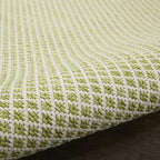 Nourison Home Courtyard Ivory Green 4' x Square Area Rug - Easy Clean, Non Shedding, Bed Room, Living Room, Dining Room, Kitchen (4' x Square)