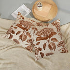 Orange Pillow Covers 20x20 Set of 2 Vintage Boho Floral Hydrangea Herbs Botanical Fall Throw Pillows Fall Outdoor Decoration Pillowcase Linen Farmhouse Cushion Case Decorative for Couch Sofa