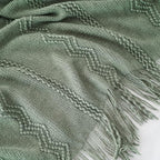 BATTILO HOME Sage Green Throw Blanket for Couch, Sage Green Decor, Knit Throw Blankets for Bed, Spring Throw Blanket Light Blue, 50"x60"