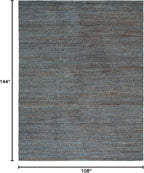 SAFAVIEH Area Rug 9x12 - Natural Fiber Collection - Large - Grey, Handmade Jute, Braided Woven Design, Ideal for Living Room, Bedroom (NF212G)