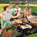 Extra Large Picnic Blankets Waterproof Foldable (80 "x 80") Beach Blanket Waterproof Sandproof,3-Layer Thicking Mat Outdoor Packable Camping Blanket