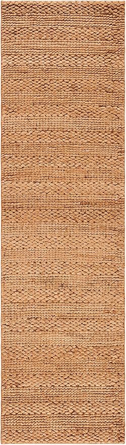 SAFAVIEH Natural Fiber Collection Runner Rug - 2'3" x 10', Gold, Handmade Jute, Braided Woven Design, Ideal for Living Room, Bedroom (NF212E)