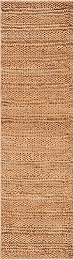 SAFAVIEH Natural Fiber Collection Runner Rug - 2'3" x 12', Gold, Handmade Jute, Braided Woven Design, Ideal for Living Room, Bedroom (NF212E)