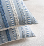 Boho Throw Pillow Covers 22x22 Inch Set of 2, Farmhouse Decorative Couch Pillow Cases, Blue Accent Pillows of Bed, Sofa Bedroom Living Room Home Decor Cushion Cover