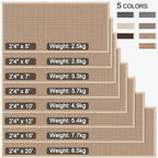 6ft Natural Jute Hallway Runner Rug Non Slip Washable, Rubber Backed Long Khaki Indoor Entryway Runner, Absorbent Kitchen Carpet Sink Rug