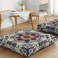 Mandala Meditation Cushion, Boho Meditation Mat, Meditation Pillows For Sitting on Floor, Cushions for Sitting in Home and Outdoor, Square Floor Pillow Cushion Seating for Yoga Accessories 22'' x 22''