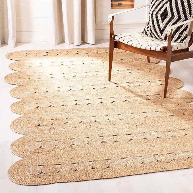 SAFAVIEH Natural Fiber Collection Area Rug - 5' x 8', Natural, Handmade Farmhouse Rustic Country, Ideal for High Traffic Areas in Living Room, Bedroom (NF365B)