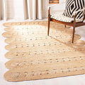 SAFAVIEH Natural Fiber Collection Area Rug - 5' x 8', Natural, Handmade Farmhouse Rustic Country, Ideal for High Traffic Areas in Living Room, Bedroom (NF365B)