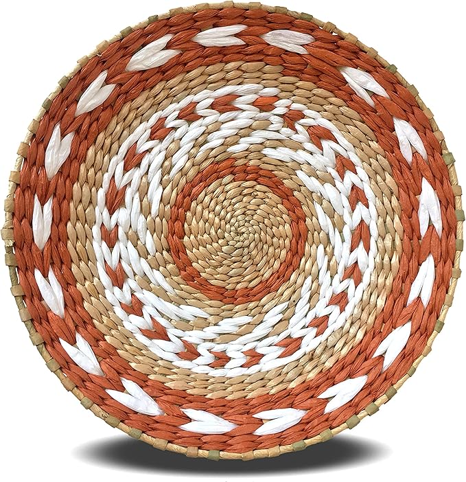 Woven Wall Basket Decor -Woven Bowls Trays Hanging Baskets Indoor Bowls For Home Wall Art.Rustic Durable Structured Boho Decorations. Different Combined Solo Gift Products
