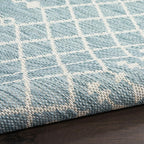 Nourison Home Positano Aqua 6' x 9' Area Rug - Easy Clean, Non Shedding, Bed Room, Living Room, Dining Room, Kitchen (6' x 9')